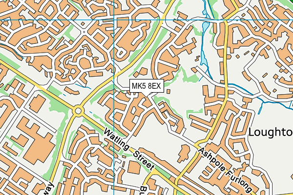 MK5 8EX map - OS VectorMap District (Ordnance Survey)