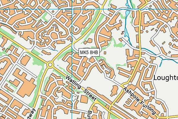 MK5 8HB map - OS VectorMap District (Ordnance Survey)