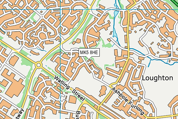 MK5 8HE map - OS VectorMap District (Ordnance Survey)