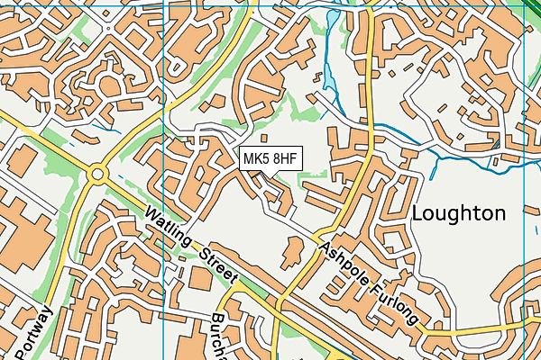 MK5 8HF map - OS VectorMap District (Ordnance Survey)