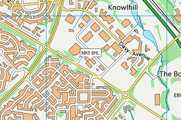 Kiss Gyms (Milton Keynes) map (MK5 8HL) - OS VectorMap District (Ordnance Survey)