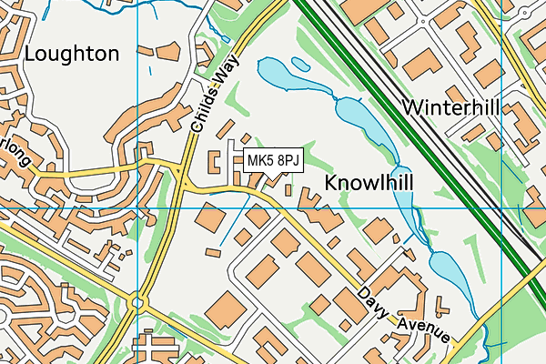 MK5 8PJ map - OS VectorMap District (Ordnance Survey)