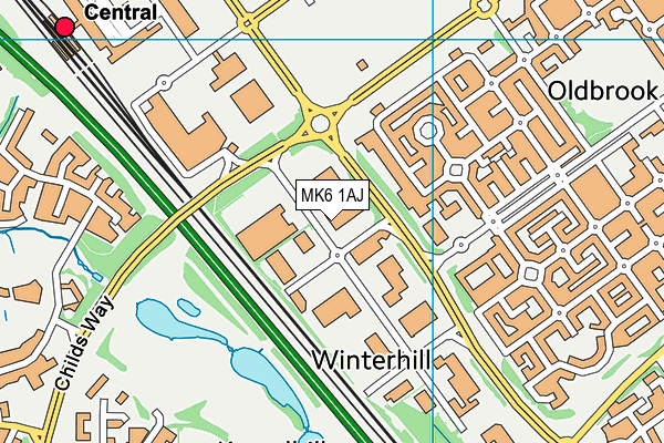 Milton Keynes Lions Arena (Closed) map (MK6 1AJ) - OS VectorMap District (Ordnance Survey)