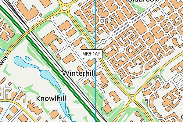 Jd Gyms (Milton Keynes) map (MK6 1AP) - OS VectorMap District (Ordnance Survey)
