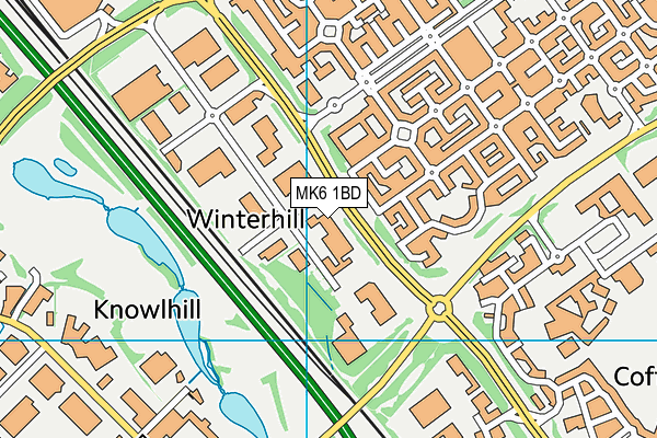 MK6 1BD map - OS VectorMap District (Ordnance Survey)