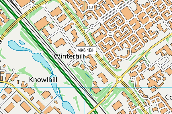 MK6 1BH map - OS VectorMap District (Ordnance Survey)