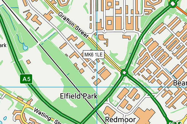 MK6 1LE map - OS VectorMap District (Ordnance Survey)