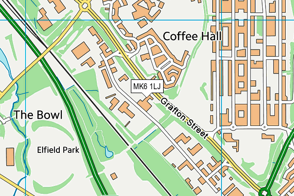 MK6 1LJ map - OS VectorMap District (Ordnance Survey)