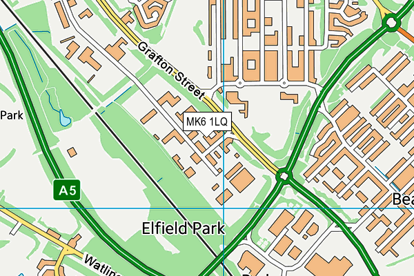 MK6 1LQ map - OS VectorMap District (Ordnance Survey)