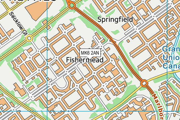 MK6 2AN map - OS VectorMap District (Ordnance Survey)