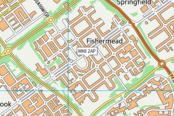 MK6 2AP map - OS VectorMap District (Ordnance Survey)