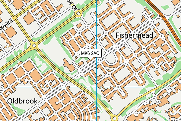 MK6 2AQ map - OS VectorMap District (Ordnance Survey)