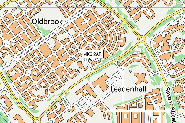 MK6 2AR map - OS VectorMap District (Ordnance Survey)