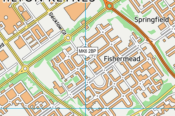 MK6 2BP map - OS VectorMap District (Ordnance Survey)