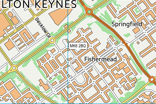 MK6 2BQ map - OS VectorMap District (Ordnance Survey)