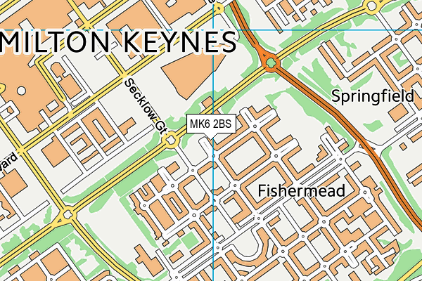 MK6 2BS map - OS VectorMap District (Ordnance Survey)