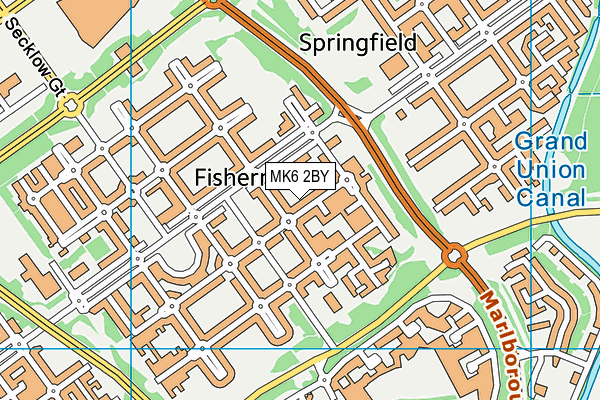 MK6 2BY map - OS VectorMap District (Ordnance Survey)