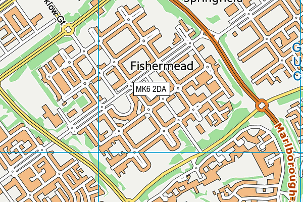 MK6 2DA map - OS VectorMap District (Ordnance Survey)