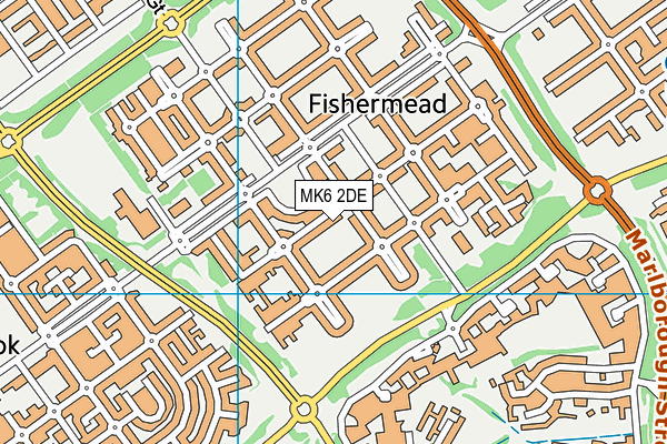 MK6 2DE map - OS VectorMap District (Ordnance Survey)