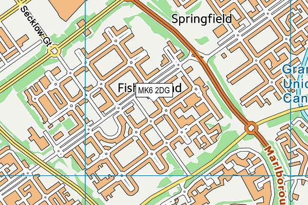 MK6 2DG map - OS VectorMap District (Ordnance Survey)