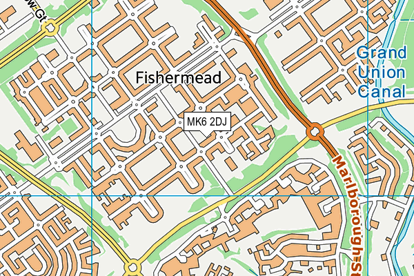 MK6 2DJ map - OS VectorMap District (Ordnance Survey)