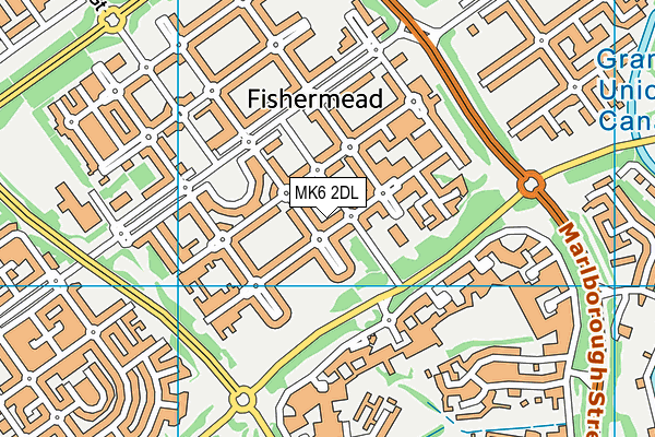 MK6 2DL map - OS VectorMap District (Ordnance Survey)