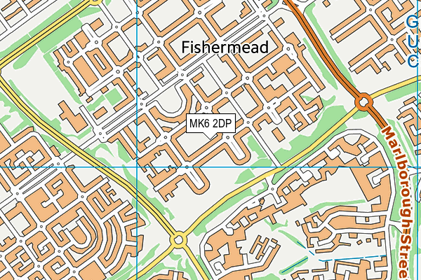 MK6 2DP map - OS VectorMap District (Ordnance Survey)