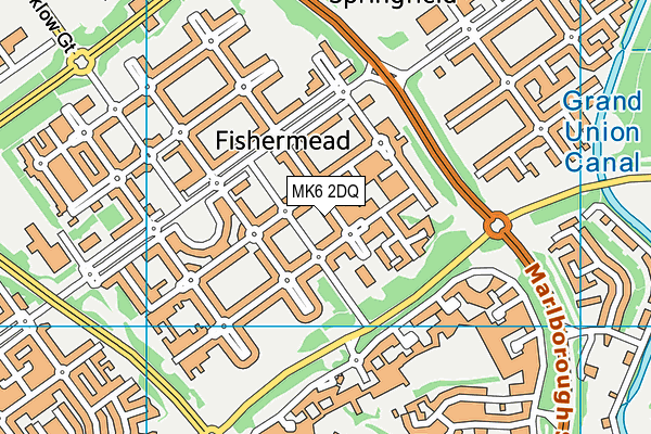 MK6 2DQ map - OS VectorMap District (Ordnance Survey)