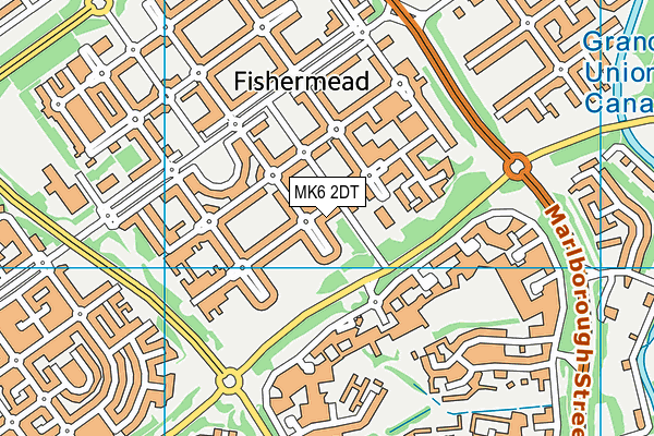 MK6 2DT map - OS VectorMap District (Ordnance Survey)
