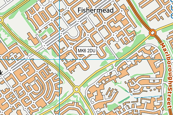 MK6 2DU map - OS VectorMap District (Ordnance Survey)