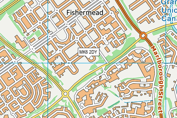 MK6 2DY map - OS VectorMap District (Ordnance Survey)