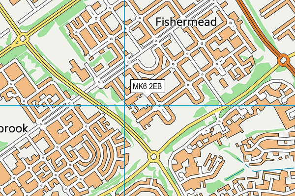 MK6 2EB map - OS VectorMap District (Ordnance Survey)