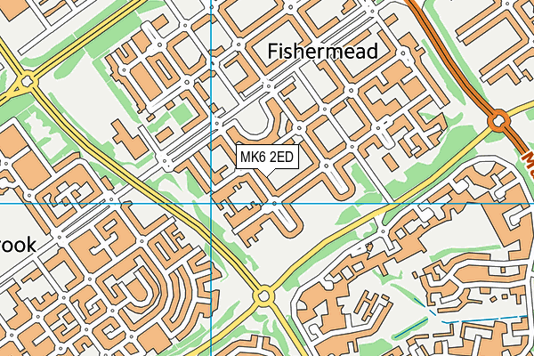 MK6 2ED map - OS VectorMap District (Ordnance Survey)