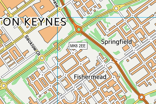MK6 2EE map - OS VectorMap District (Ordnance Survey)