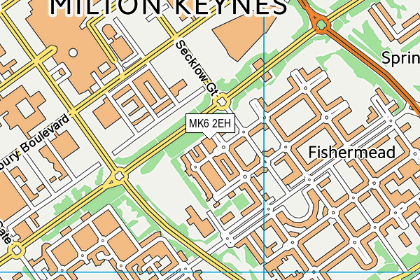 MK6 2EH map - OS VectorMap District (Ordnance Survey)