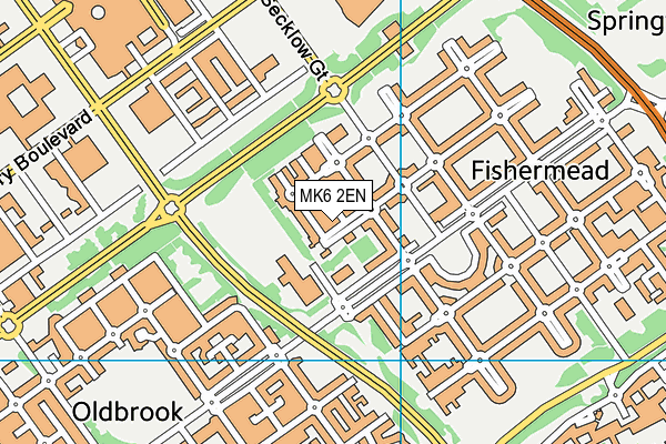 MK6 2EN map - OS VectorMap District (Ordnance Survey)