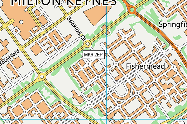 MK6 2EP map - OS VectorMap District (Ordnance Survey)