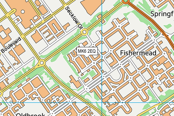 MK6 2EQ map - OS VectorMap District (Ordnance Survey)