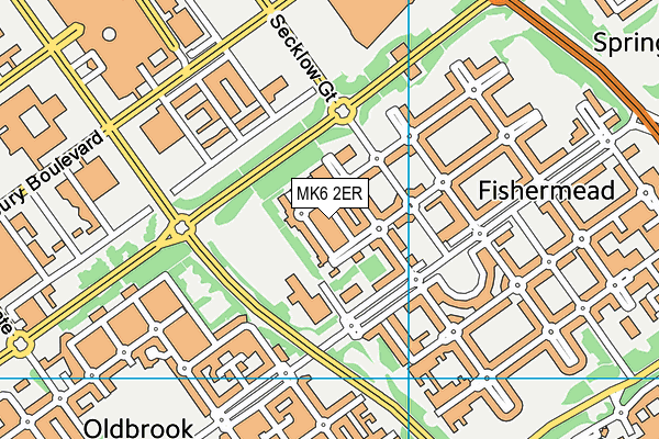 MK6 2ER map - OS VectorMap District (Ordnance Survey)