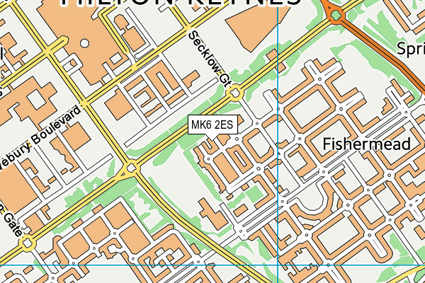 MK6 2ES map - OS VectorMap District (Ordnance Survey)