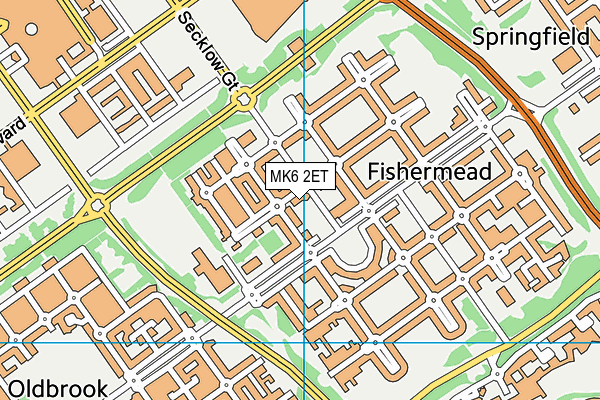 MK6 2ET map - OS VectorMap District (Ordnance Survey)