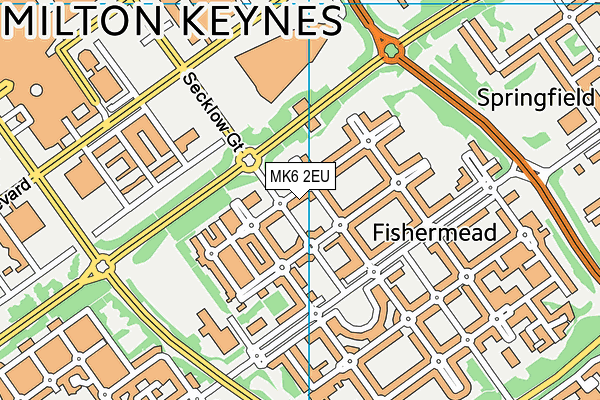 MK6 2EU map - OS VectorMap District (Ordnance Survey)