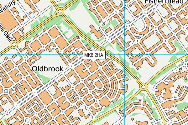 MK6 2HA map - OS VectorMap District (Ordnance Survey)