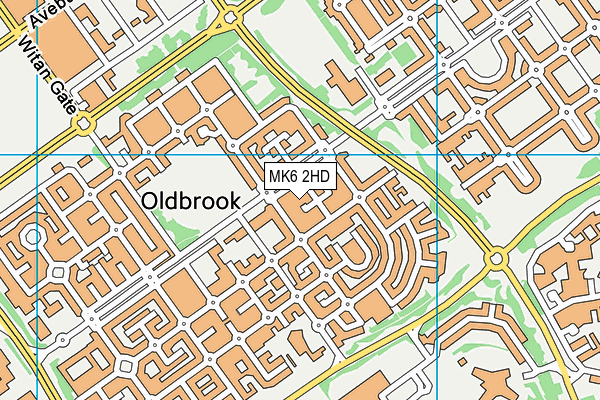 MK6 2HD map - OS VectorMap District (Ordnance Survey)