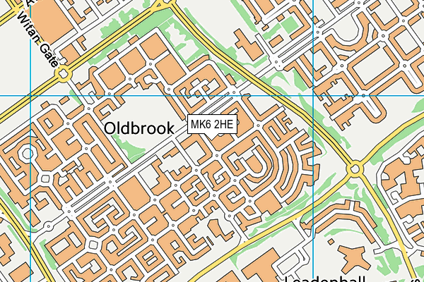 MK6 2HE map - OS VectorMap District (Ordnance Survey)