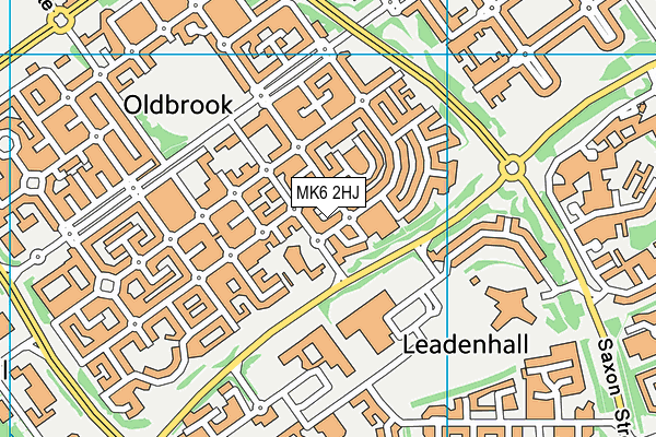 MK6 2HJ map - OS VectorMap District (Ordnance Survey)
