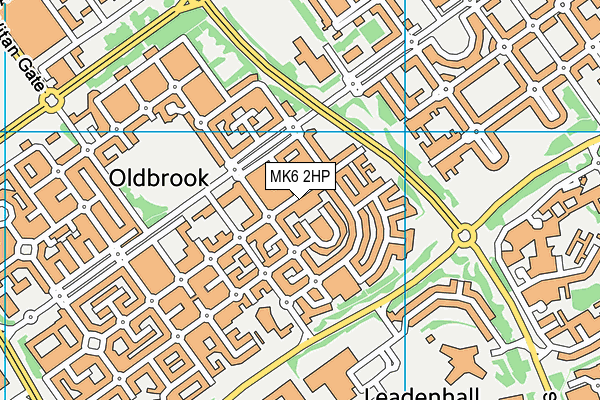 MK6 2HP map - OS VectorMap District (Ordnance Survey)