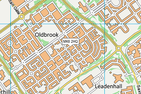 MK6 2HQ map - OS VectorMap District (Ordnance Survey)