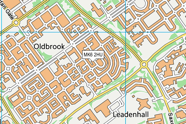 MK6 2HU map - OS VectorMap District (Ordnance Survey)