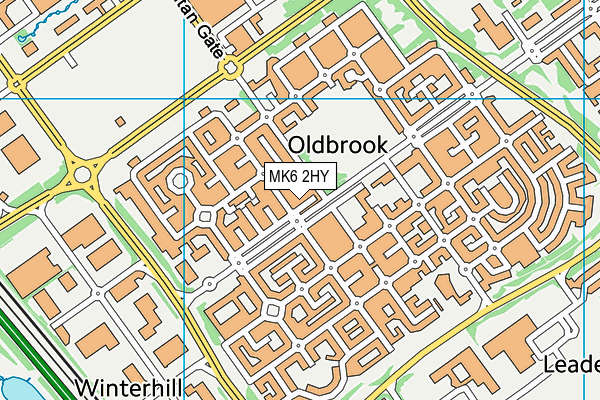 MK6 2HY map - OS VectorMap District (Ordnance Survey)